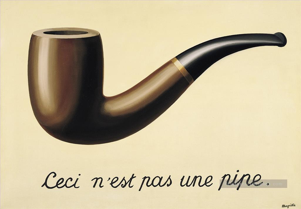 la trahison des images ce n’est pas une pipe 1948 2 Rene Magritte Peintures à l'huile